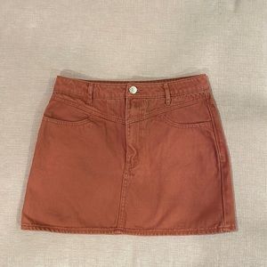 Forever 21 cute front pocket front zip denim miniskirt